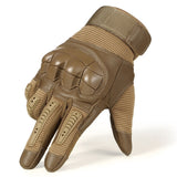 Touch Screen Hard Knuckle Tactical Gloves PU Leather Army Military Combat