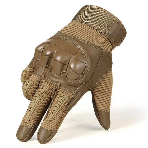 Touch Screen Hard Knuckle Tactical Gloves PU Leather Army Military Combat