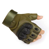 Touch Screen Hard Knuckle Tactical Gloves PU Leather Army Military Combat