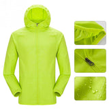 Men Women Raincoat Hiking Travel Waterproof Windproof Jacket